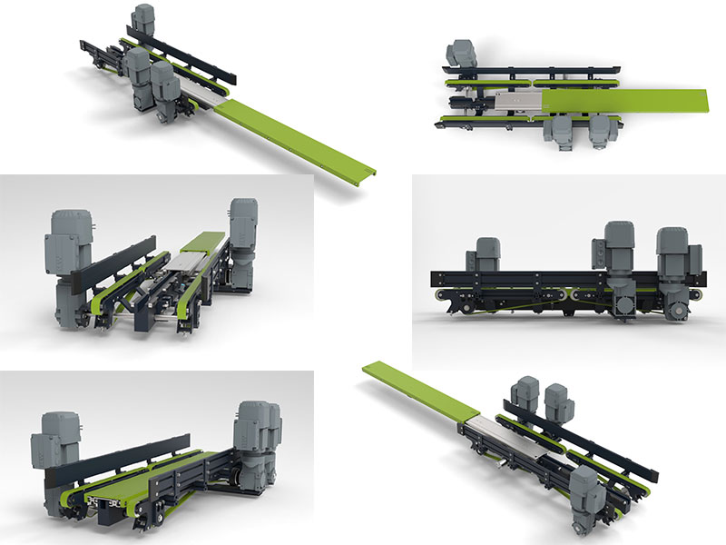 毫米级定位伸缩货叉